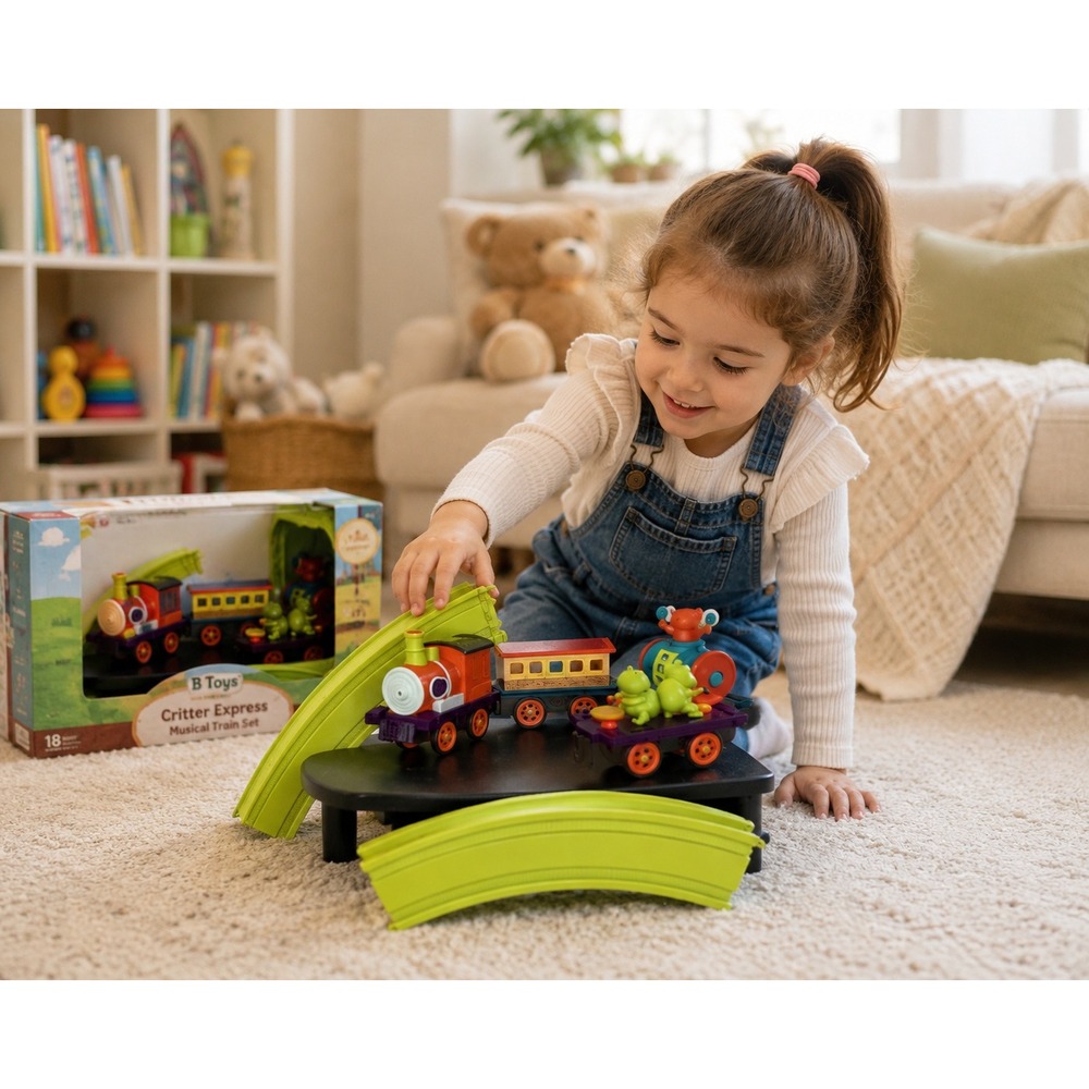 B Toys Critter Express Musical Train Lights Sounds Kids‎ Toy